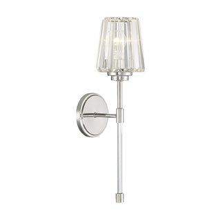 Garnet One Light Wall Sconce in Polished Nickel