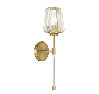 Garnet One Light Wall Sconce in Warm Brass