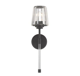 Garnet One Light Wall Sconce in Matte Black