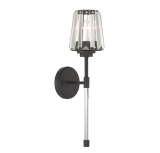 Garnet One Light Wall Sconce in Matte Black
