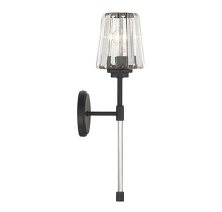 Garnet One Light Wall Sconce in Matte Black