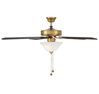 52" Ceiling Fan in Natural Brass