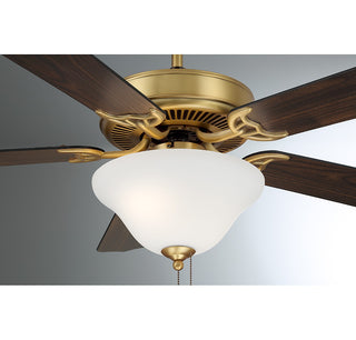 52" Ceiling Fan in Natural Brass