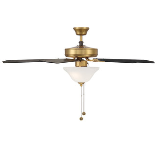 52" Ceiling Fan in Natural Brass