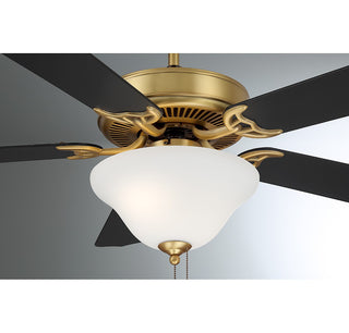 52" Ceiling Fan in Natural Brass