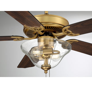 52" Ceiling Fan in Natural Brass