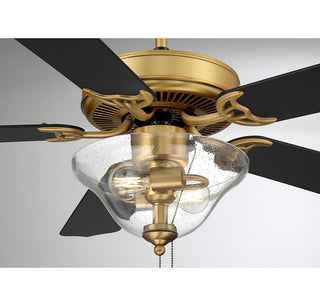 52" Ceiling Fan in Natural Brass
