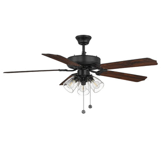 52" Ceiling Fan in Matte Black