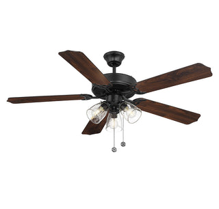 52" Ceiling Fan in Matte Black