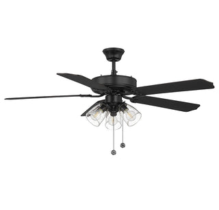 52" Ceiling Fan in Matte Black