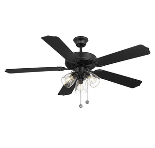 52" Ceiling Fan in Matte Black