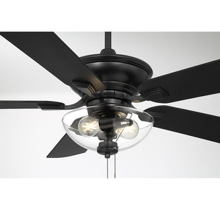 52" Outdoor Ceiling Fan in Matte Black
