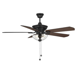 52" Outdoor Ceiling Fan in Matte Black