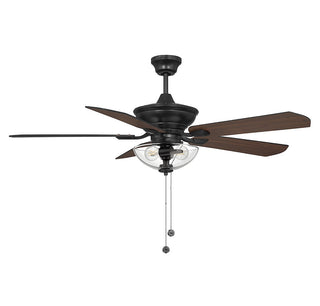 52" Outdoor Ceiling Fan in Matte Black