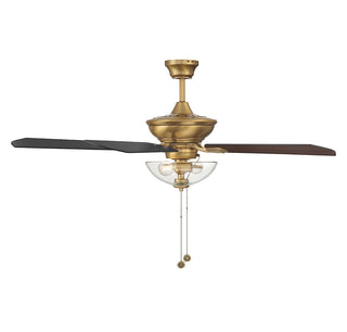 52" Outdoor Ceiling Fan in Natural Brass