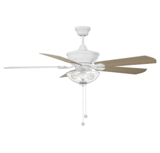 52" Outdoor Ceiling Fan in White
