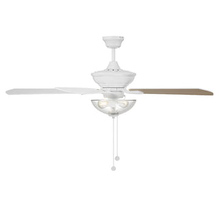 52" Outdoor Ceiling Fan in White