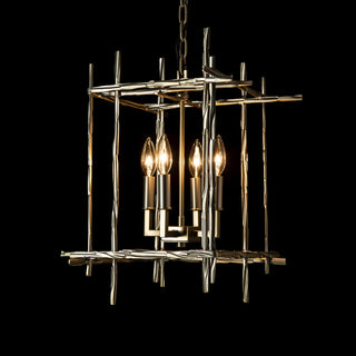 Tura Tura 4-Light Small Chandelier in Modern Brass