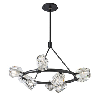 Gatsby Gatsby 9-Light Ring Pendant in Black