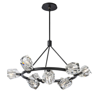 Gatsby Gatsby 9-Light Ring Pendant in Black