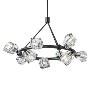 Gatsby Gatsby 9-Light Ring Pendant in Black