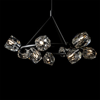 Gatsby Gatsby 9-Light Ring Pendant in Black