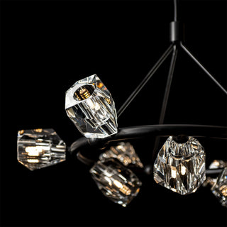 Gatsby Gatsby 9-Light Ring Pendant in Black