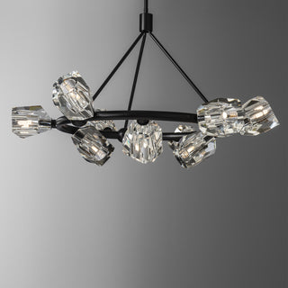 Gatsby Gatsby 9-Light Ring Pendant in Black