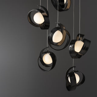 Riza Riza 9-Light Pendant in Ink