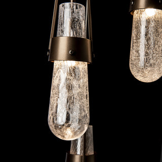 Link Link 5-Light Blown Glass Pendant in Bronze