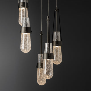 Link Link 5-Light Blown Glass Pendant in Oil Rubbed Bronze