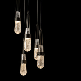 Link Link 5-Light Blown Glass Pendant in Oil Rubbed Bronze