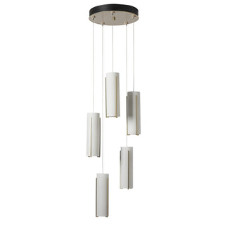 Exos Glass Exos Glass 5-Light Pendant in Modern Brass