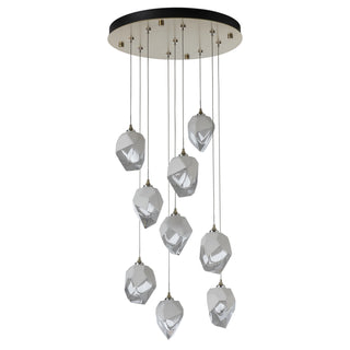 Chrysalis Chrysalis 9-Light Small Crystal Pendant in Modern Brass