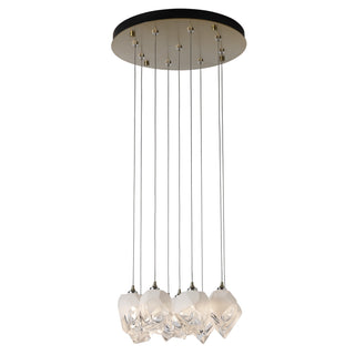 Chrysalis Chrysalis 9-Light Small Crystal Pendant in Modern Brass