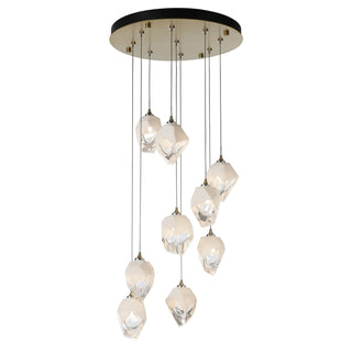 Chrysalis Chrysalis 9-Light Small Crystal Pendant in Modern Brass