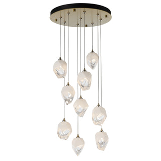 Chrysalis Chrysalis 9-Light Small Crystal Pendant in Modern Brass