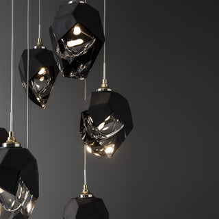 Chrysalis Chrysalis 9-Light Small Crystal Pendant in Modern Brass