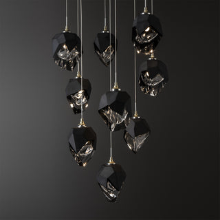 Chrysalis Chrysalis 9-Light Small Crystal Pendant in Modern Brass