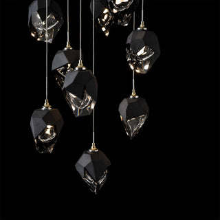 Chrysalis Chrysalis 9-Light Small Crystal Pendant in Modern Brass