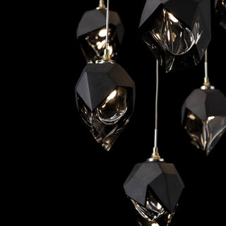 Chrysalis Chrysalis 9-Light Small Crystal Pendant in Modern Brass