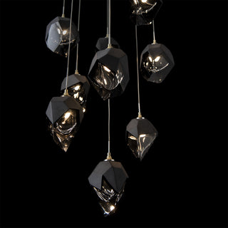 Chrysalis Chrysalis 9-Light Small Crystal Pendant in Modern Brass