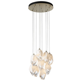 Chrysalis Chrysalis 9-Light Large Crystal Pendant in Modern Brass