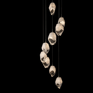 Chrysalis Chrysalis 9-Light Large Crystal Pendant in Modern Brass