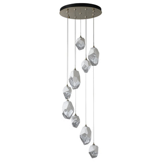 Chrysalis Chrysalis 9-Light Mixed Crystal Pendant in Modern Brass