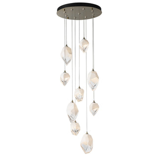Chrysalis Chrysalis 9-Light Mixed Crystal Pendant in Modern Brass