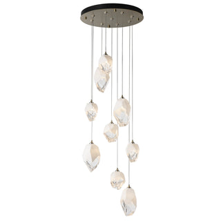Chrysalis Chrysalis 9-Light Mixed Crystal Pendant in Modern Brass