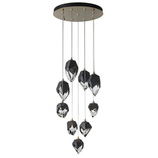Chrysalis Chrysalis 9-Light Mixed Crystal Pendant in Modern Brass