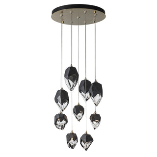 Chrysalis Chrysalis 9-Light Mixed Crystal Pendant in Modern Brass