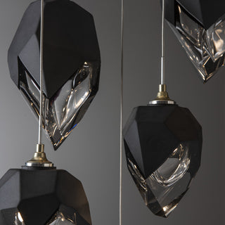 Chrysalis Chrysalis 9-Light Mixed Crystal Pendant in Modern Brass